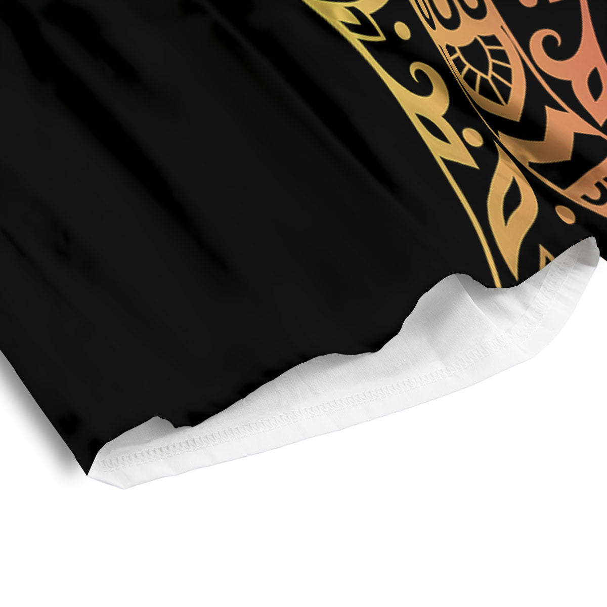 Elephant Black Rainbow Indian Print Men's Athletic Shorts