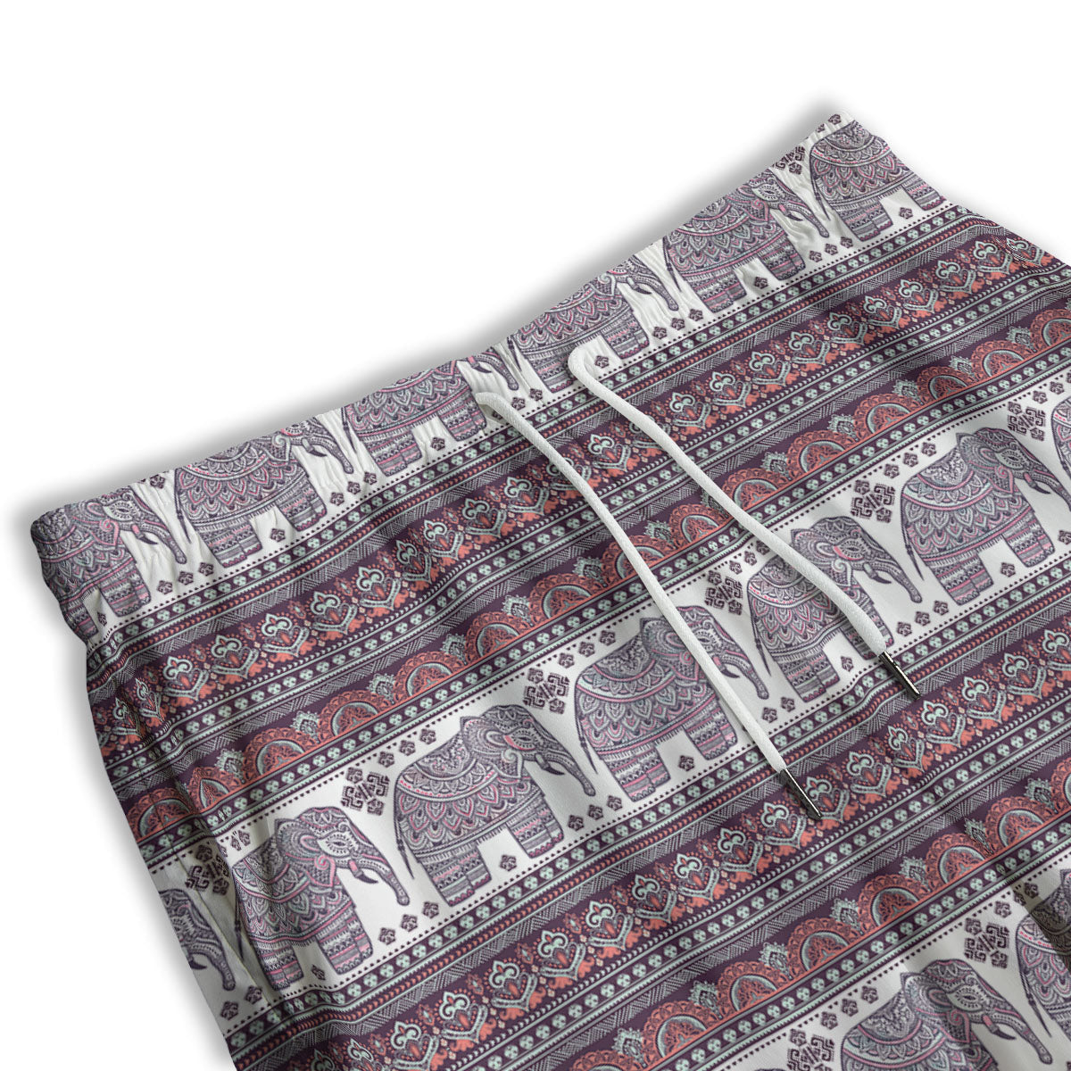 Elephant Indian Bohemian Print Pattern Men's Athletic Shorts