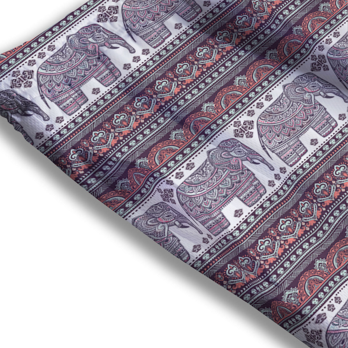 Elephant Indian Bohemian Print Pattern Mesh Shorts