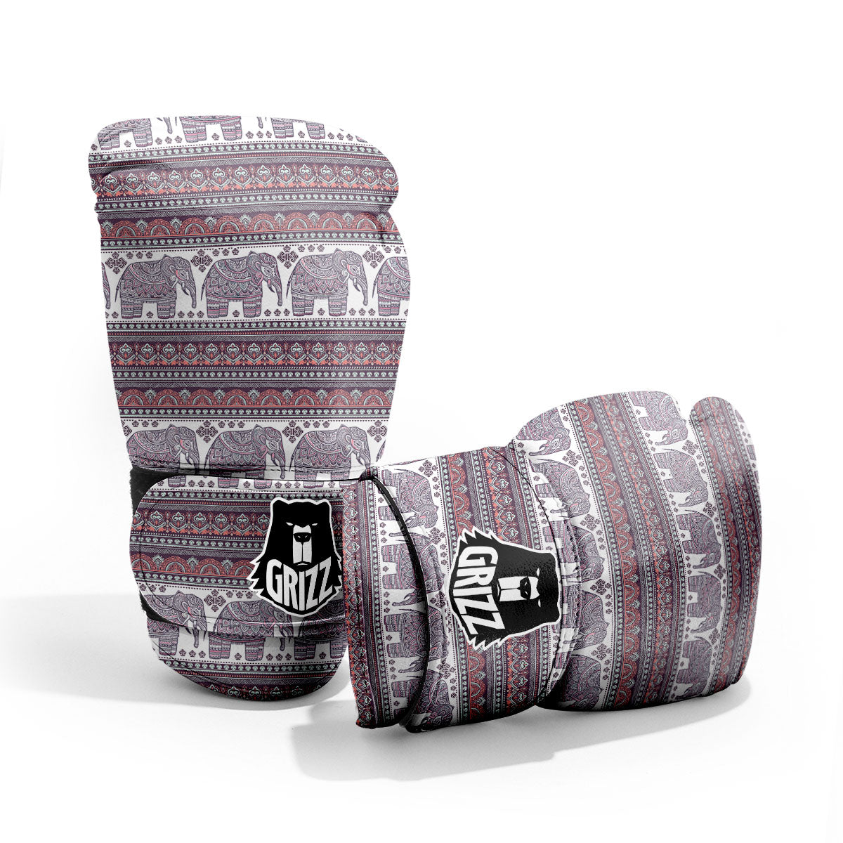 Elephant Indian Bohemian Print Pattern Pro Boxing Glove