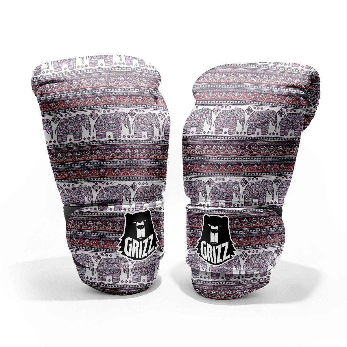 Elephant Indian Bohemian Print Pattern Pro Boxing Glove