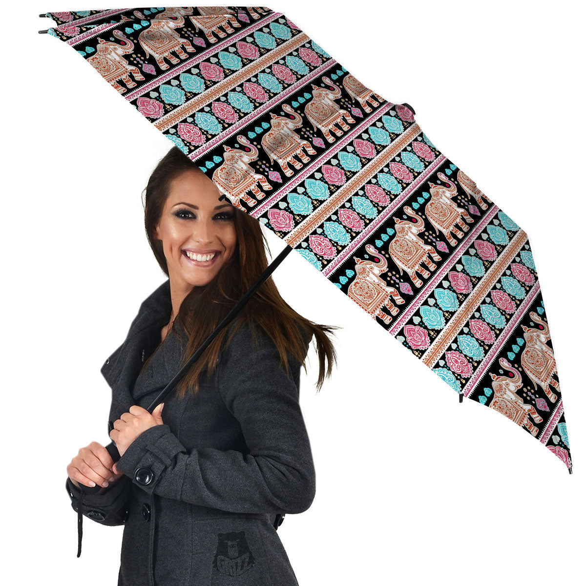 Elephant Indian Tribal Print Pattern Umbrella-grizzshop