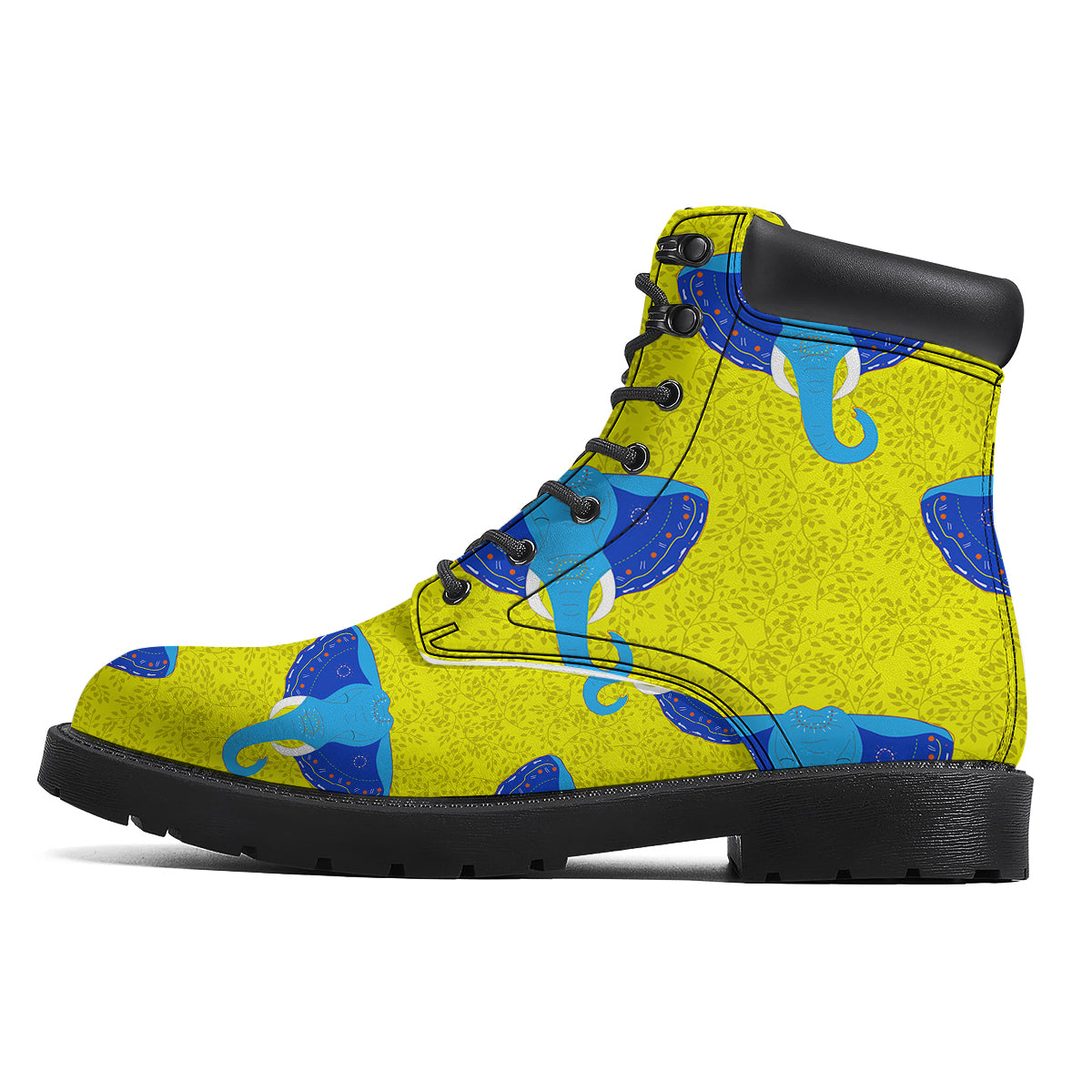 Elephant Mandala Blue Print Pattern Boots-grizzshop