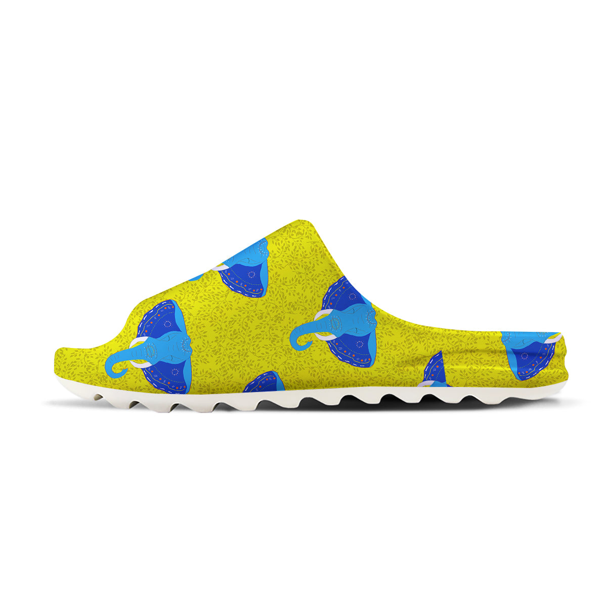 Elephant Mandala Blue Print Pattern Sandals-grizzshop