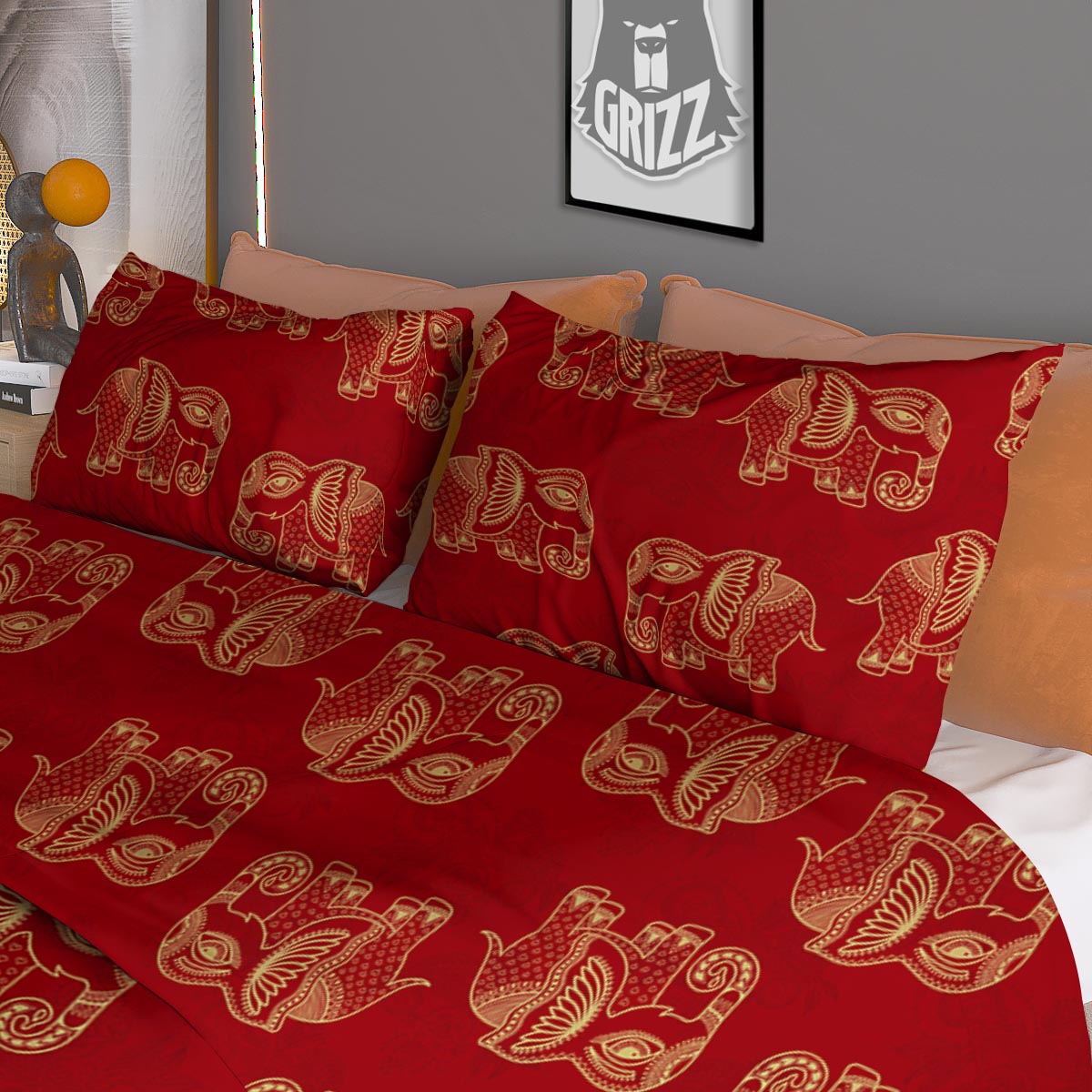 Dragonfly Trippy Print Pattern Duvet Cover Bedding Set