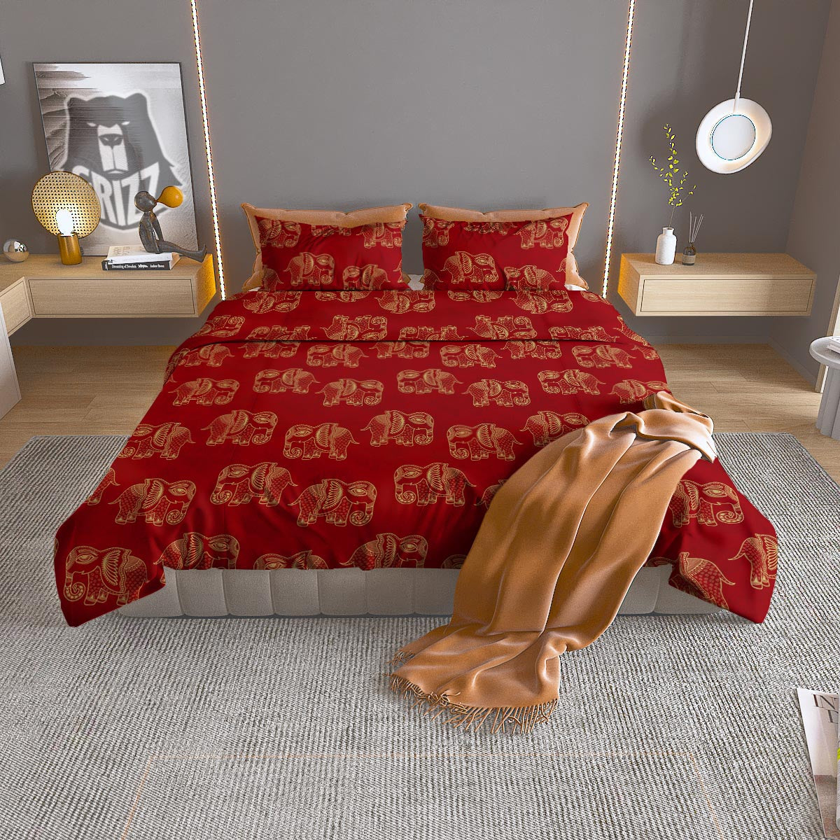 Dragonfly Trippy Print Pattern Duvet Cover Bedding Set