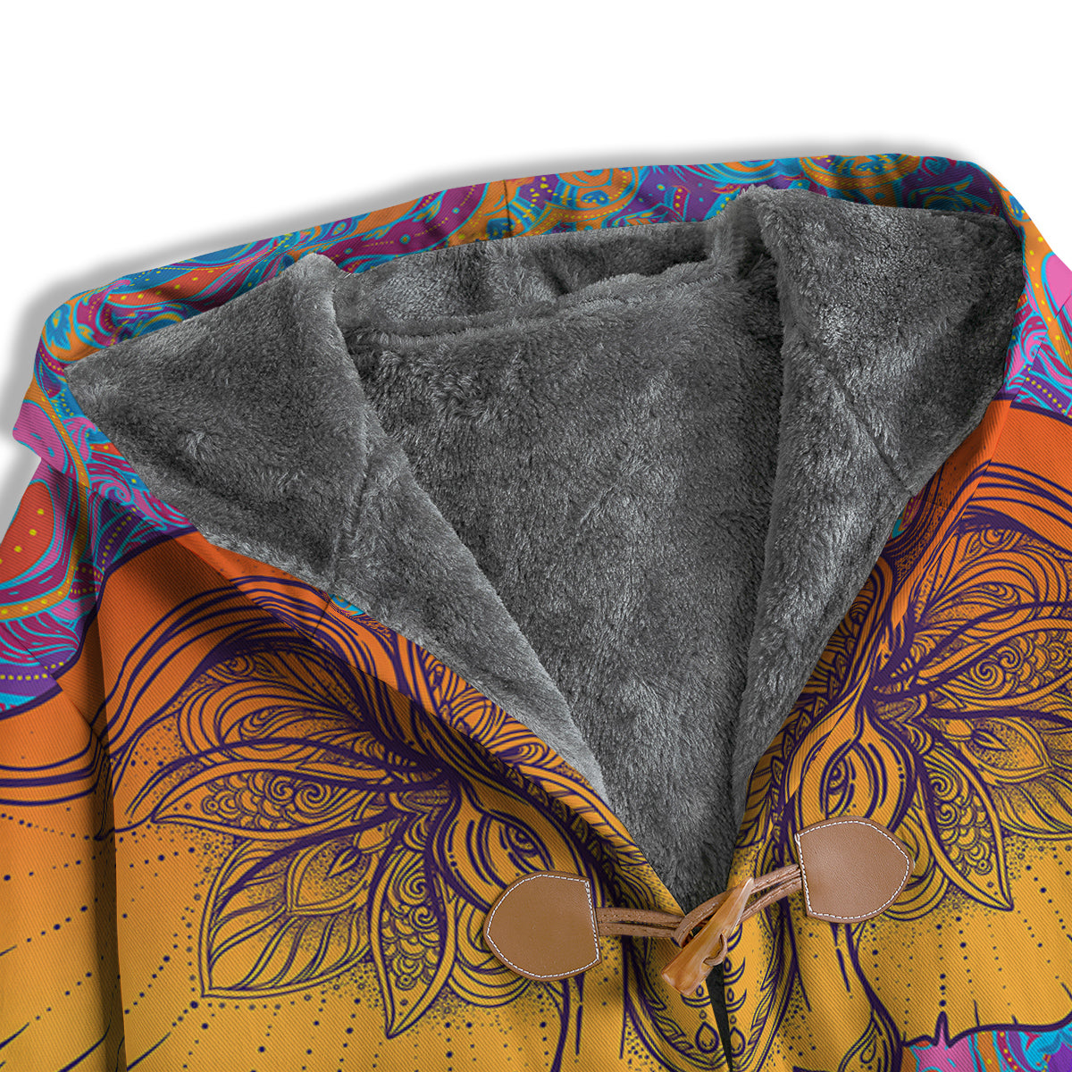 Elephant Spiritual Colorful Print Men's Windbreaker Jacket-grizzshop