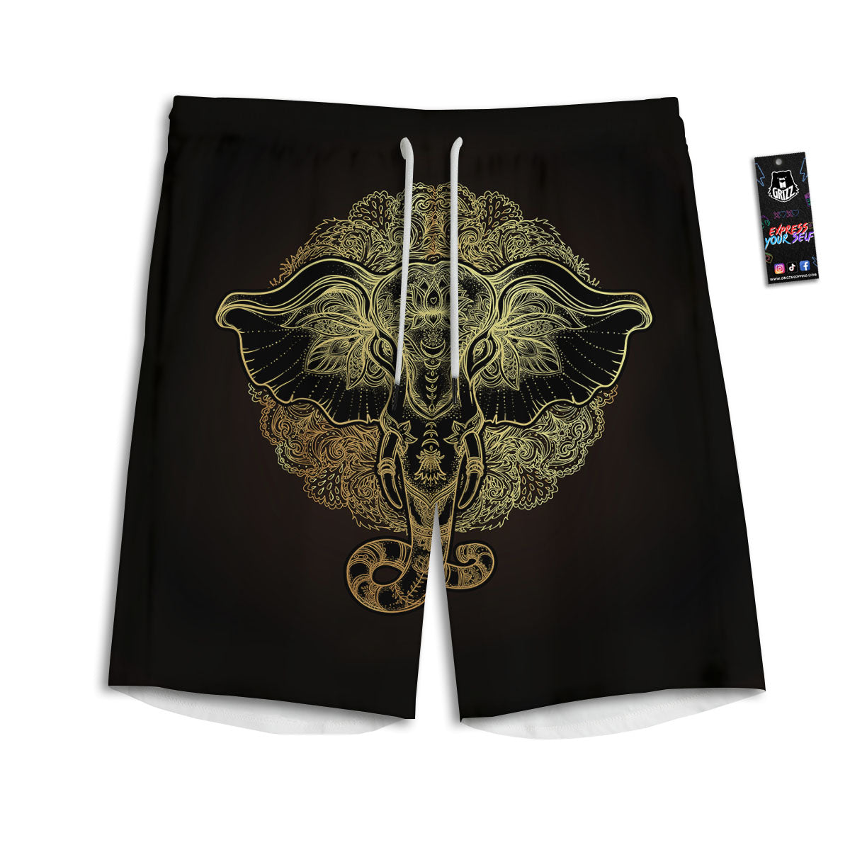 Ethnic Pink African Print Pattern Men's Athletic Shorts