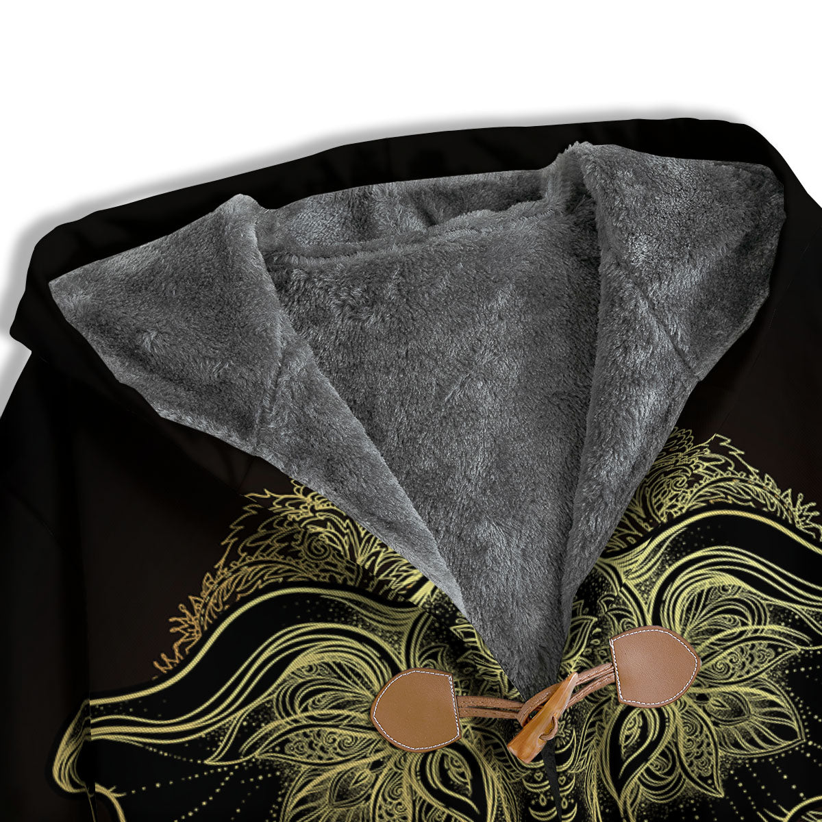 Elephant Spiritual Golden Print Men's Windbreaker Jacket-grizzshop