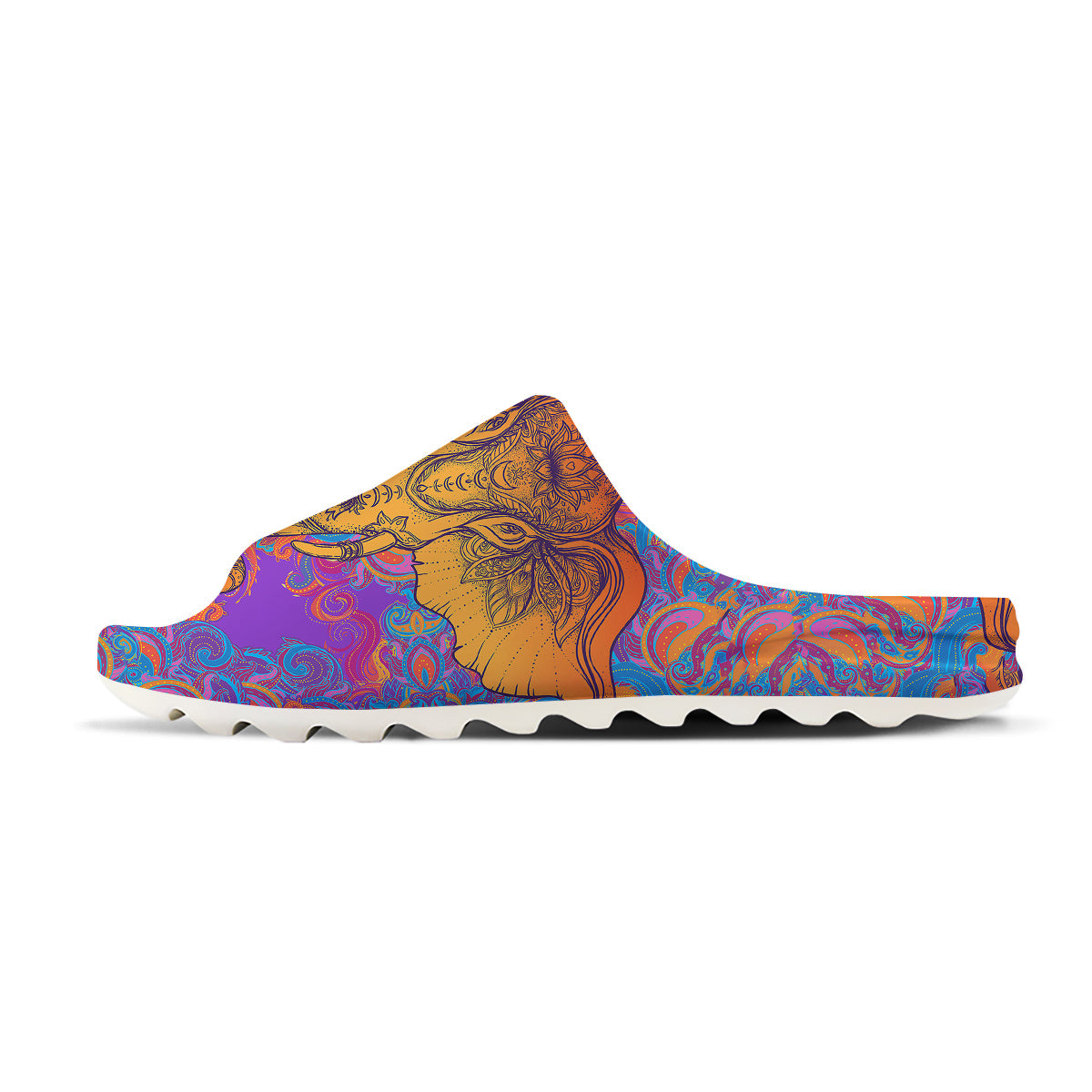 Elephant Spiritual Colorful Print Sandals-grizzshop