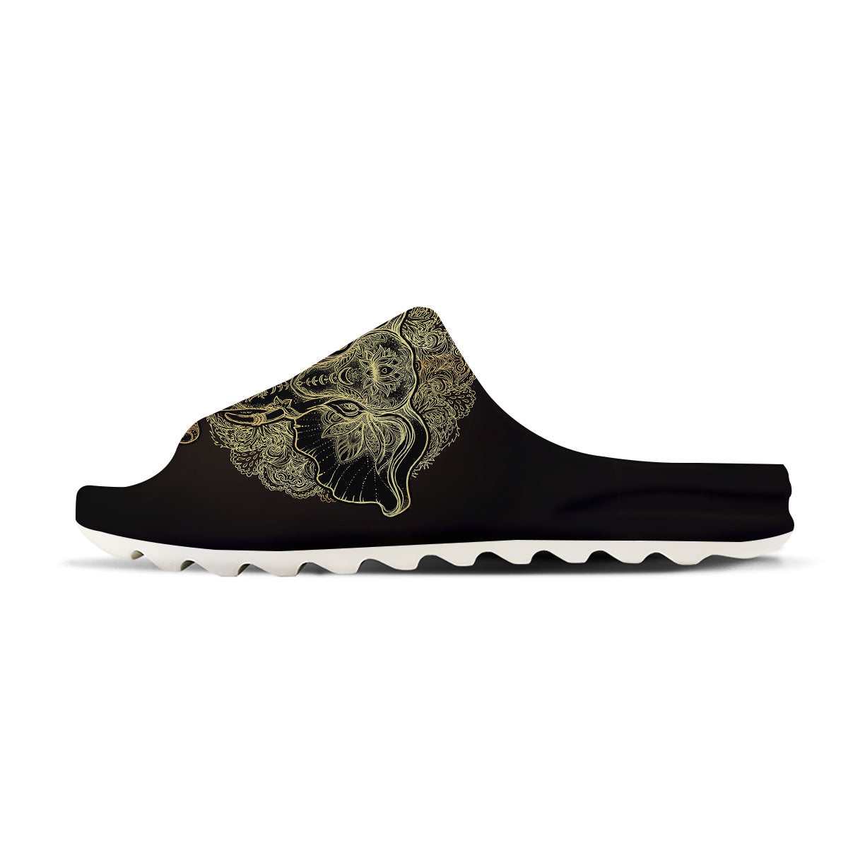 Elephant Spiritual Golden Print Sandals-grizzshop