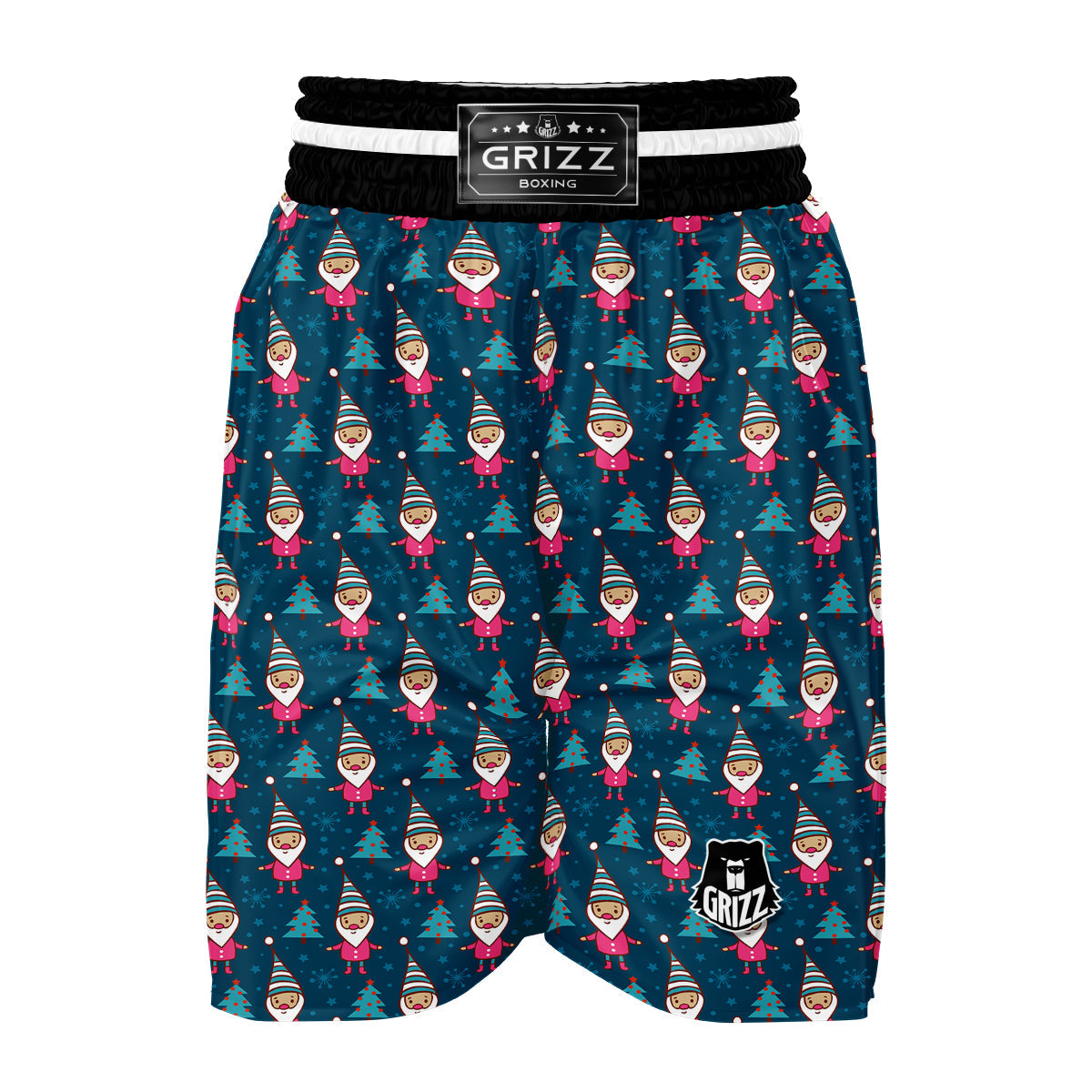 Elf And Winter Print Pattern Boxing Shorts-grizzshop