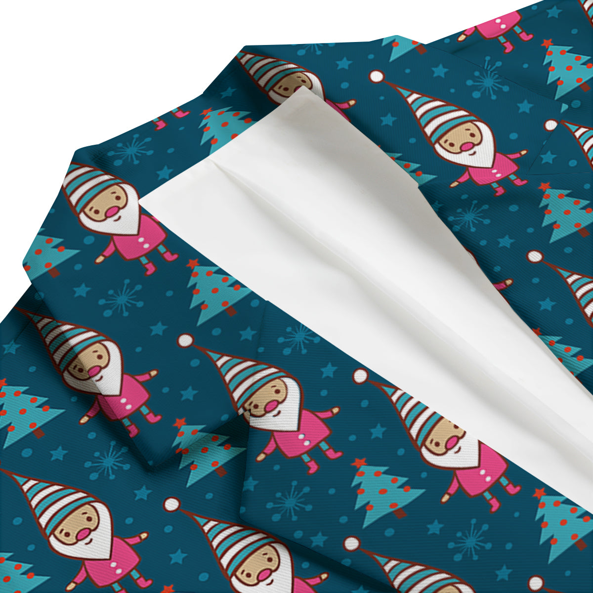Elf And Winter Print Pattern Men's Blazer-grizzshop
