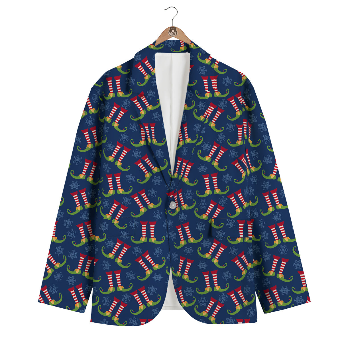 Elf Shoes Print Pattern Men's Blazer-grizzshop