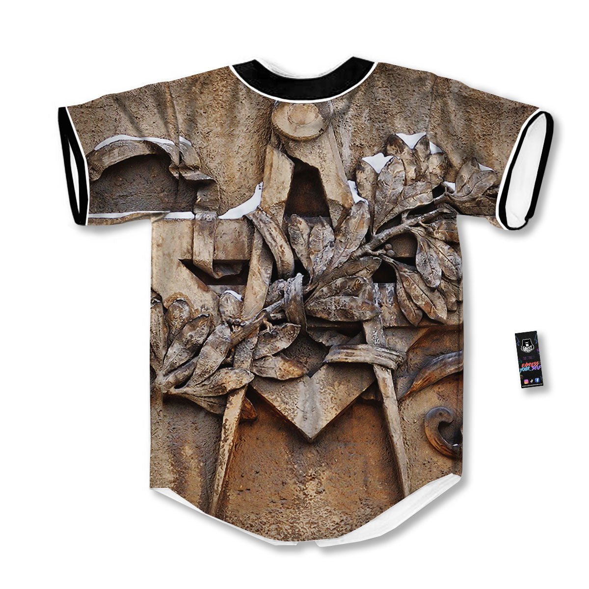 Emblem Freemasonry Print Baseball Jersey-grizzshop
