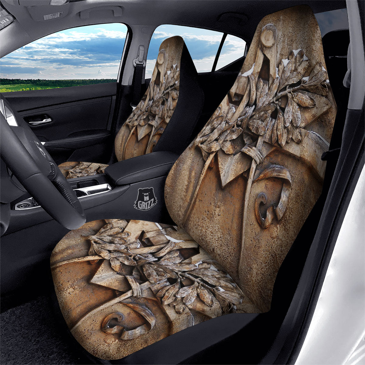 Emblem Freemasonry Print Car Seat Covers-grizzshop