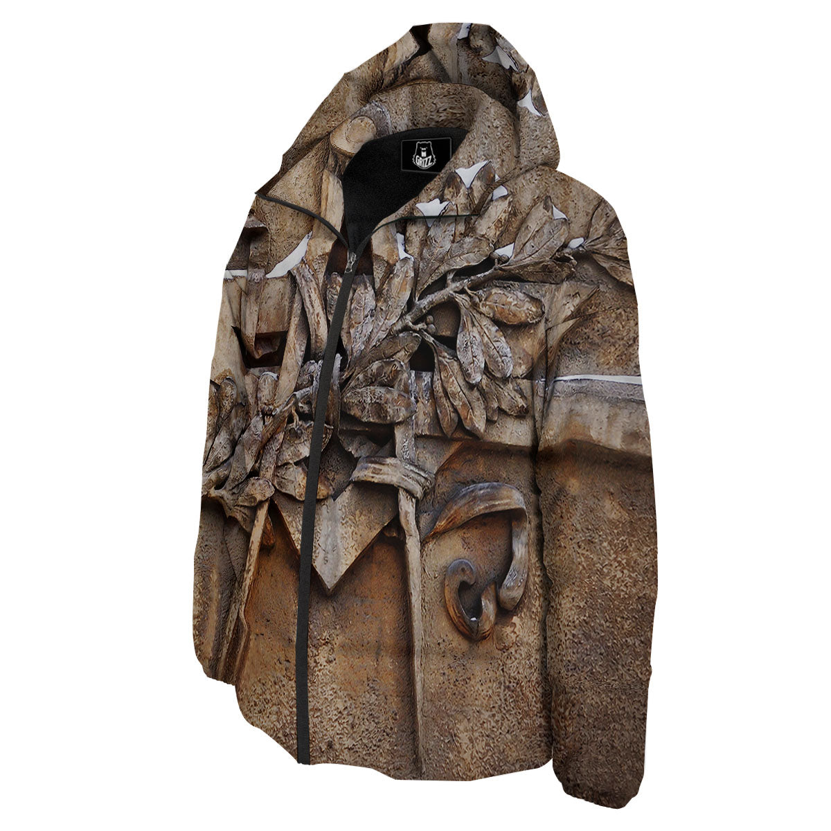 Emblem Freemasonry Print Down Jacket-grizzshop