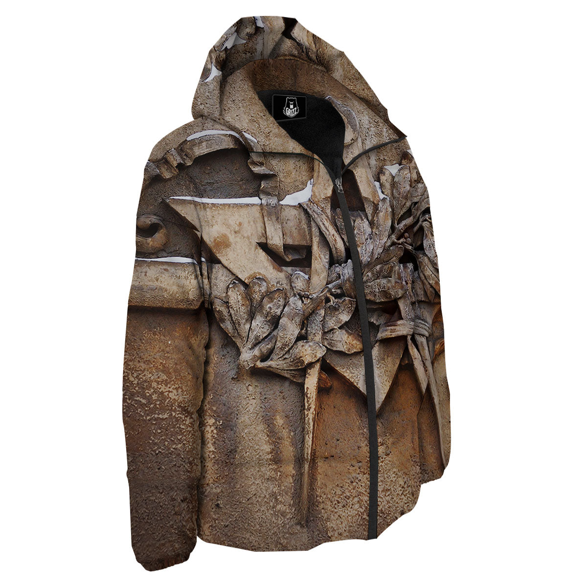 Emblem Freemasonry Print Down Jacket-grizzshop