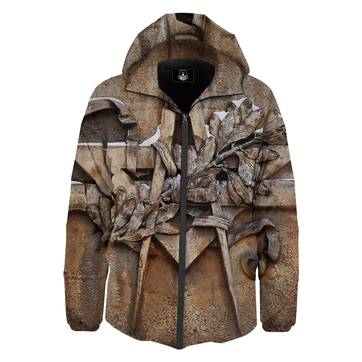 Emblem Freemasonry Print Down Jacket-grizzshop