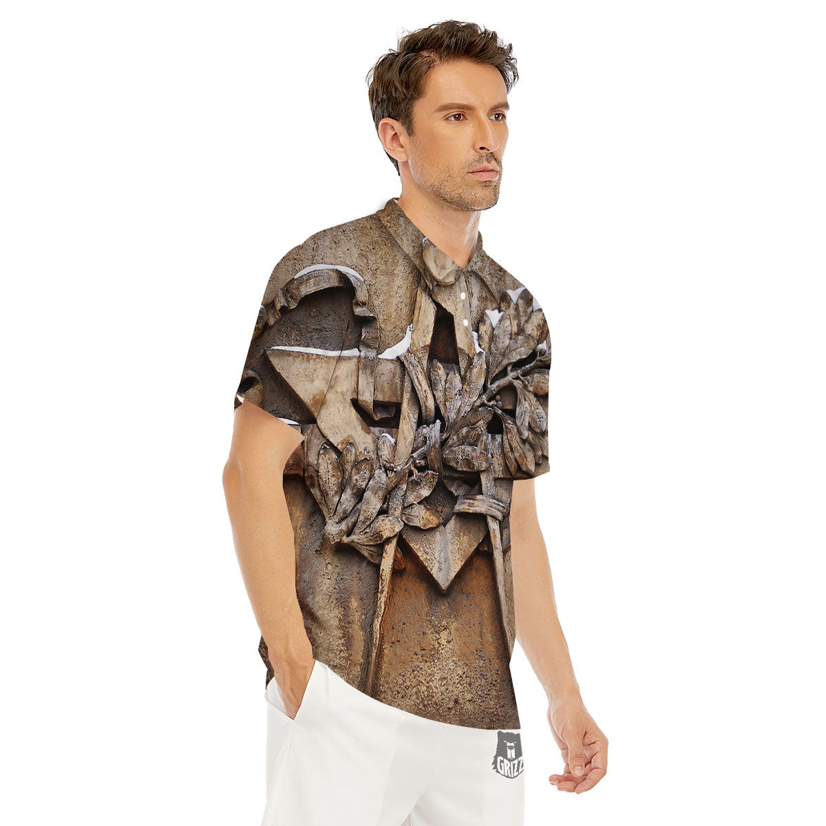 Emblem Freemasonry Print Men's Golf Shirts-grizzshop