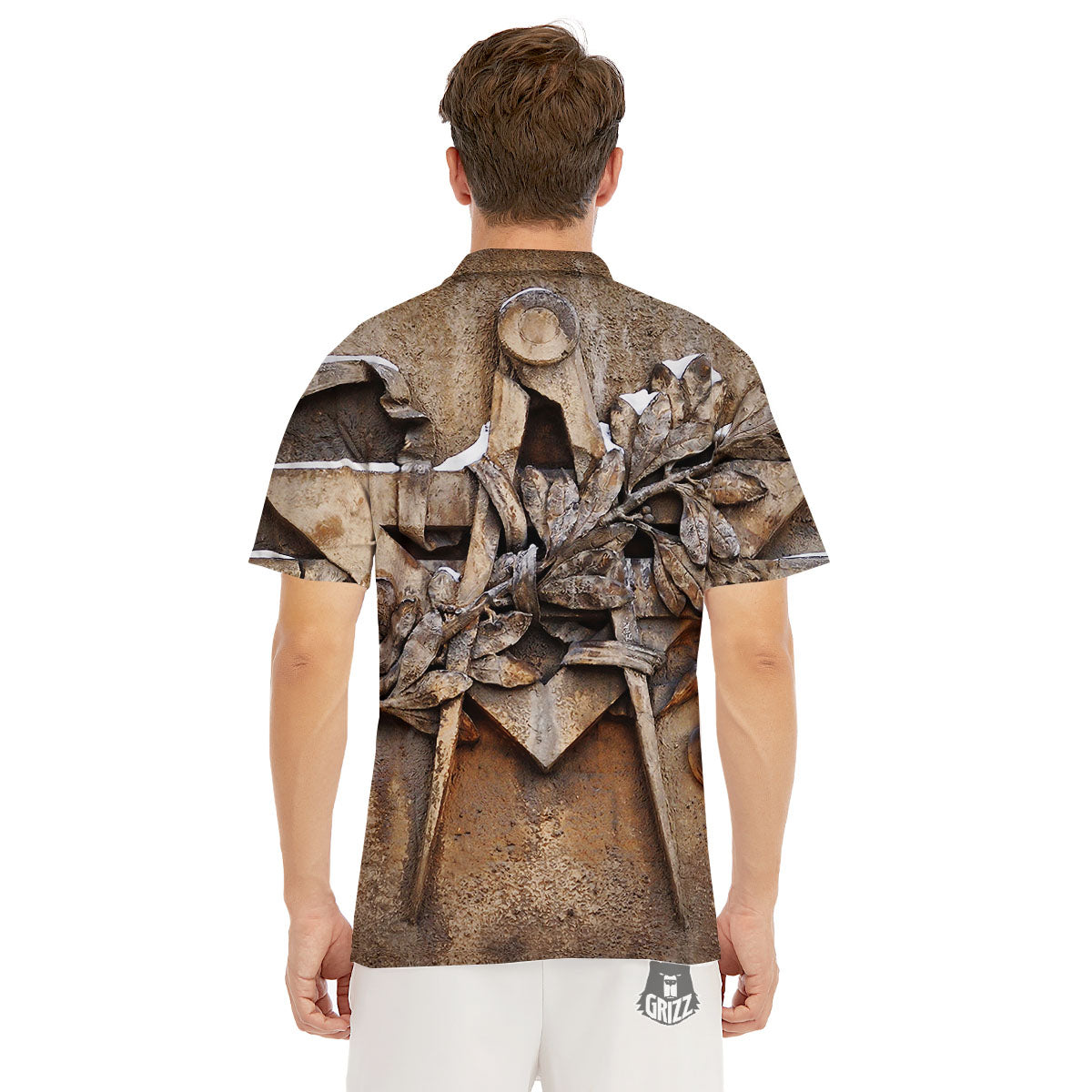 Emblem Freemasonry Print Men's Golf Shirts-grizzshop