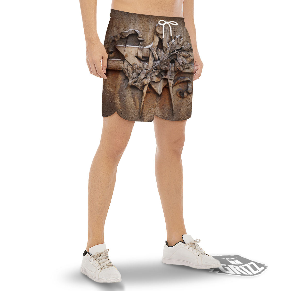 Emblem Freemasonry Print Men's Gym Shorts-grizzshop
