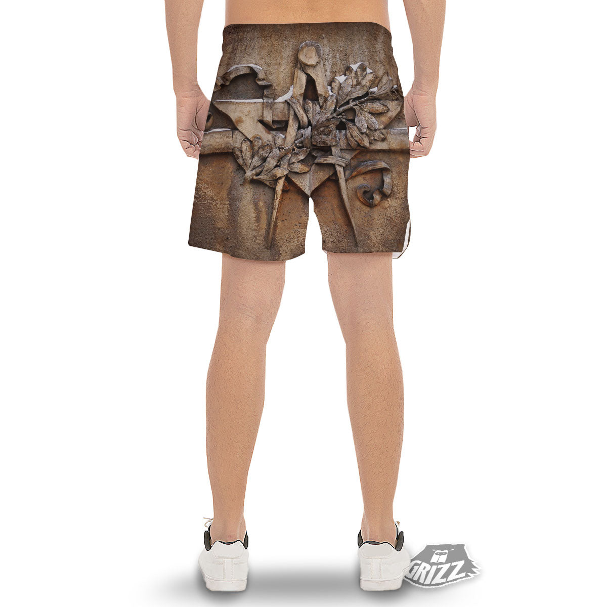 Emblem Freemasonry Print Men's Gym Shorts-grizzshop