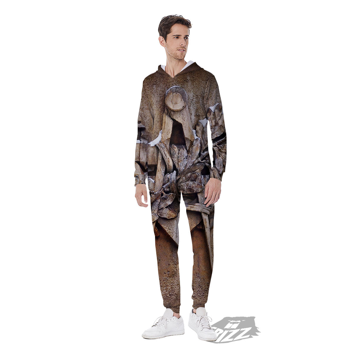 Emblem Freemasonry Print Men's Jumpsuit-grizzshop