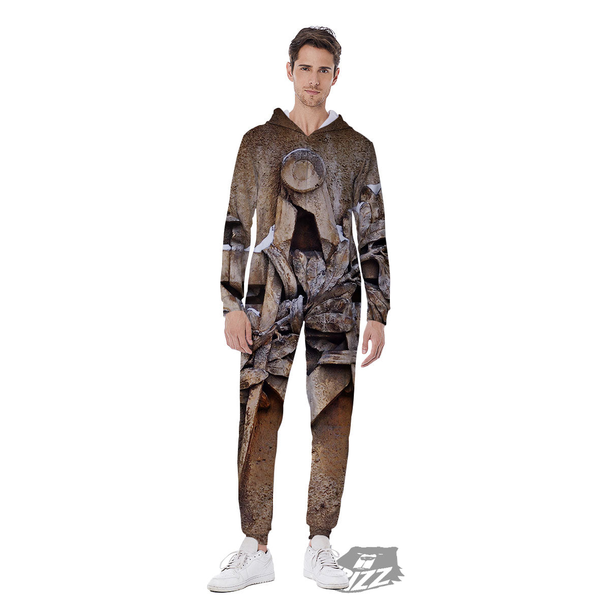 Emblem Freemasonry Print Men's Jumpsuit-grizzshop