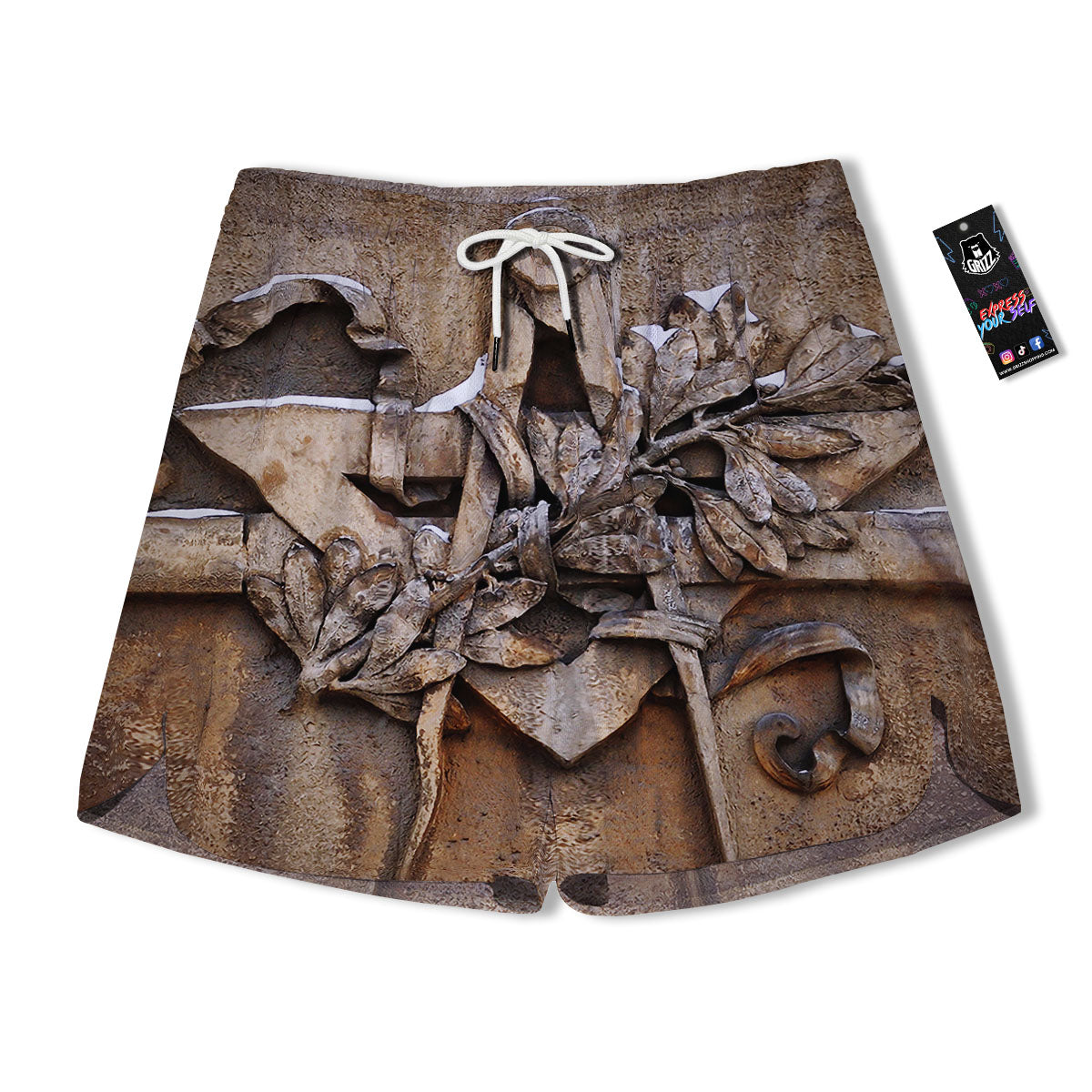 Emblem Freemasonry Print Men's Running Shorts-grizzshop