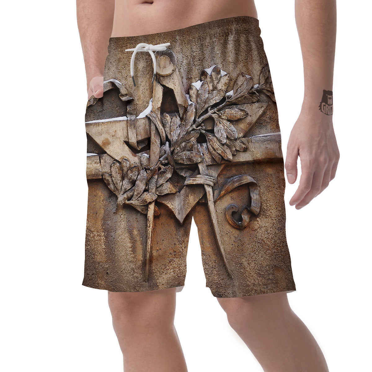 Emblem Freemasonry Print Men's Shorts-grizzshop