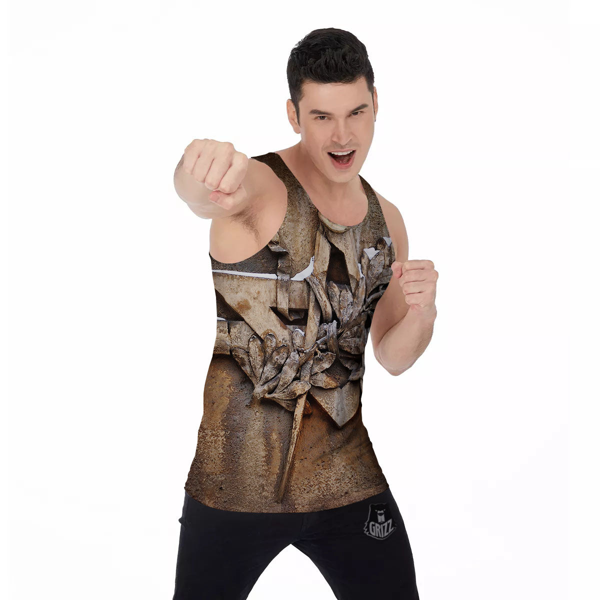 Emblem Freemasonry Print Men's Tank Top-grizzshop
