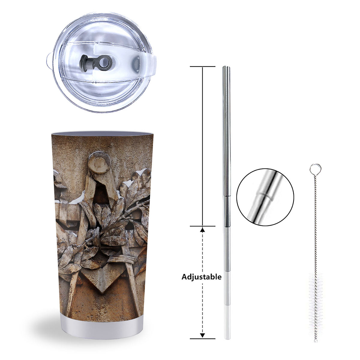 Emblem Freemasonry Print Tumbler-grizzshop