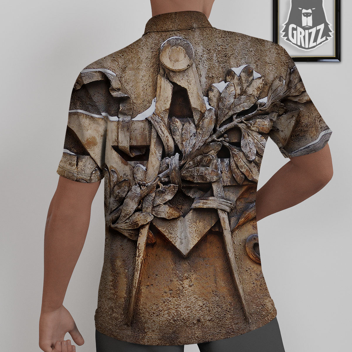Emblem Freemasonry Print Untucked Shirts-grizzshop