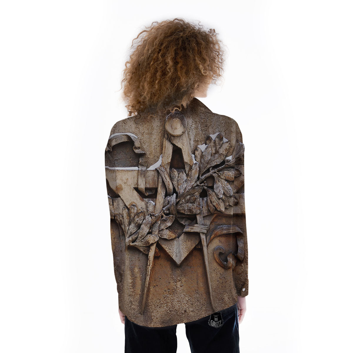 Emblem Freemasonry Print Women's Long Sleeve Shirts-grizzshop