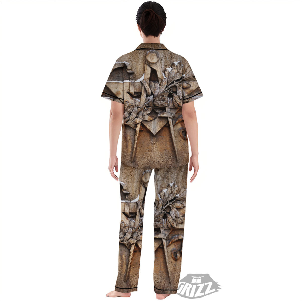Emblem Freemasonry Print Women's Pajamas Set-grizzshop