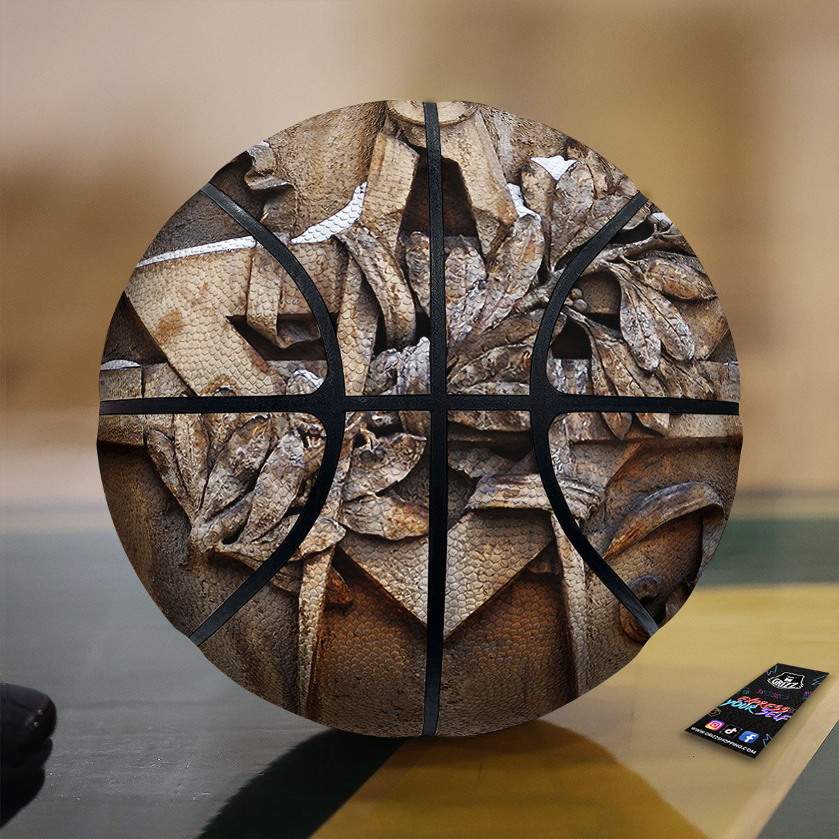 Ethnic Rose Native Tribal Print Pattern Basketball