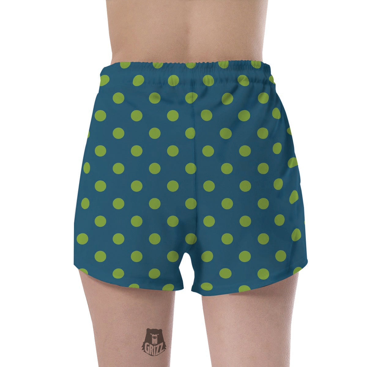 Emerald Green Polka Dot Women's Shorts-grizzshop