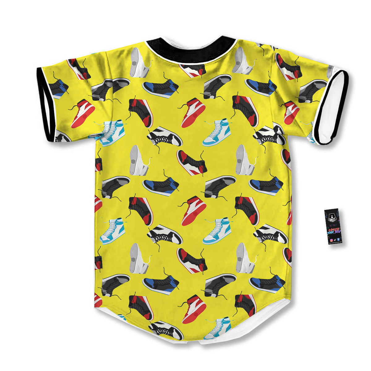 Emo Shoes Print Pattern Baseball Jersey-grizzshop