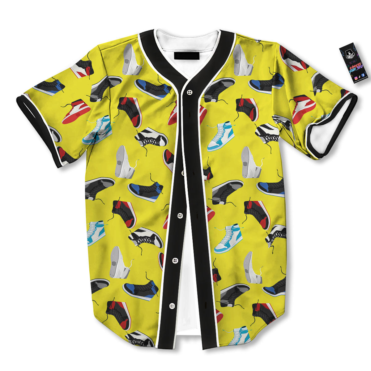 Emo Shoes Print Pattern Baseball Jersey-grizzshop