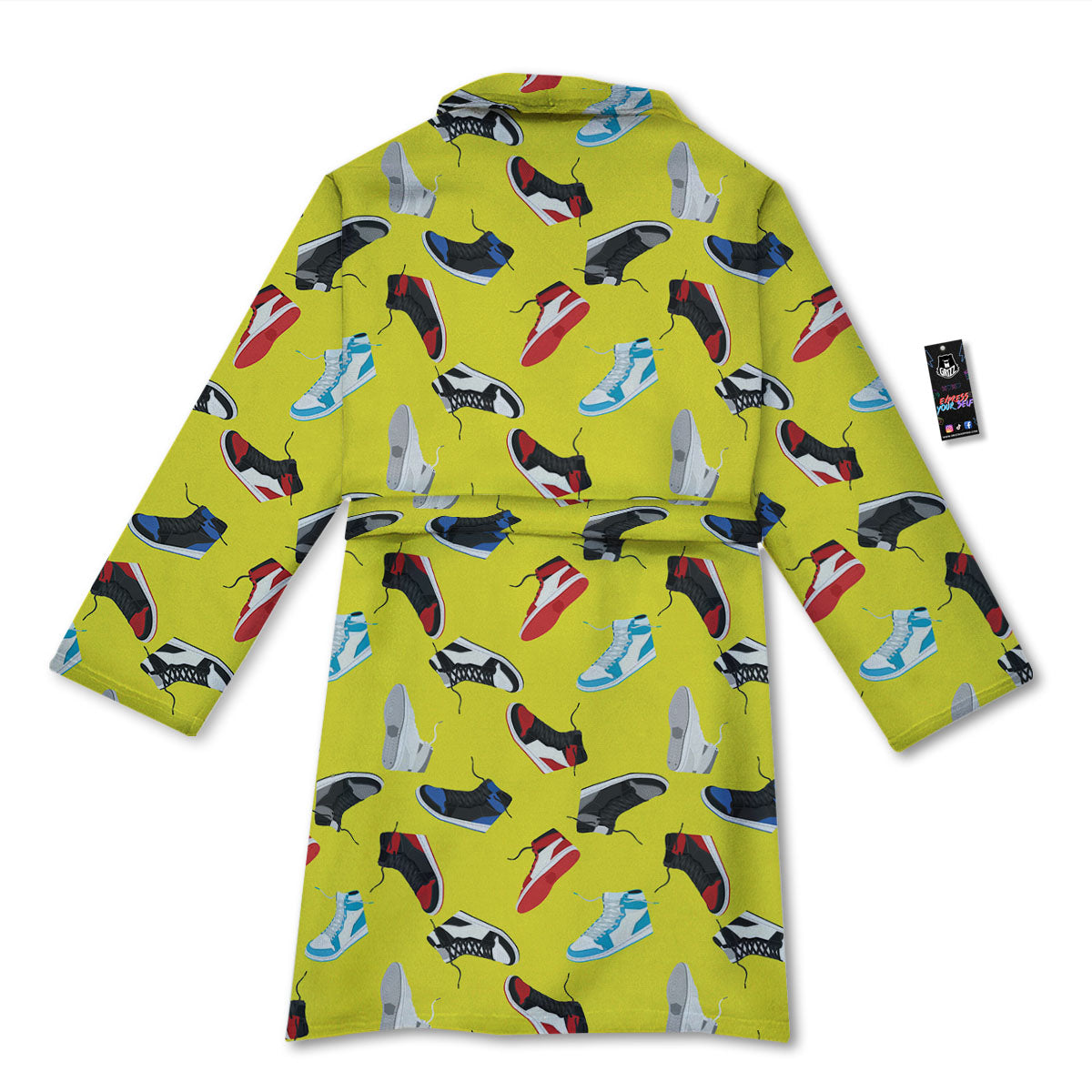 Emo Shoes Print Pattern Bathrobe-grizzshop