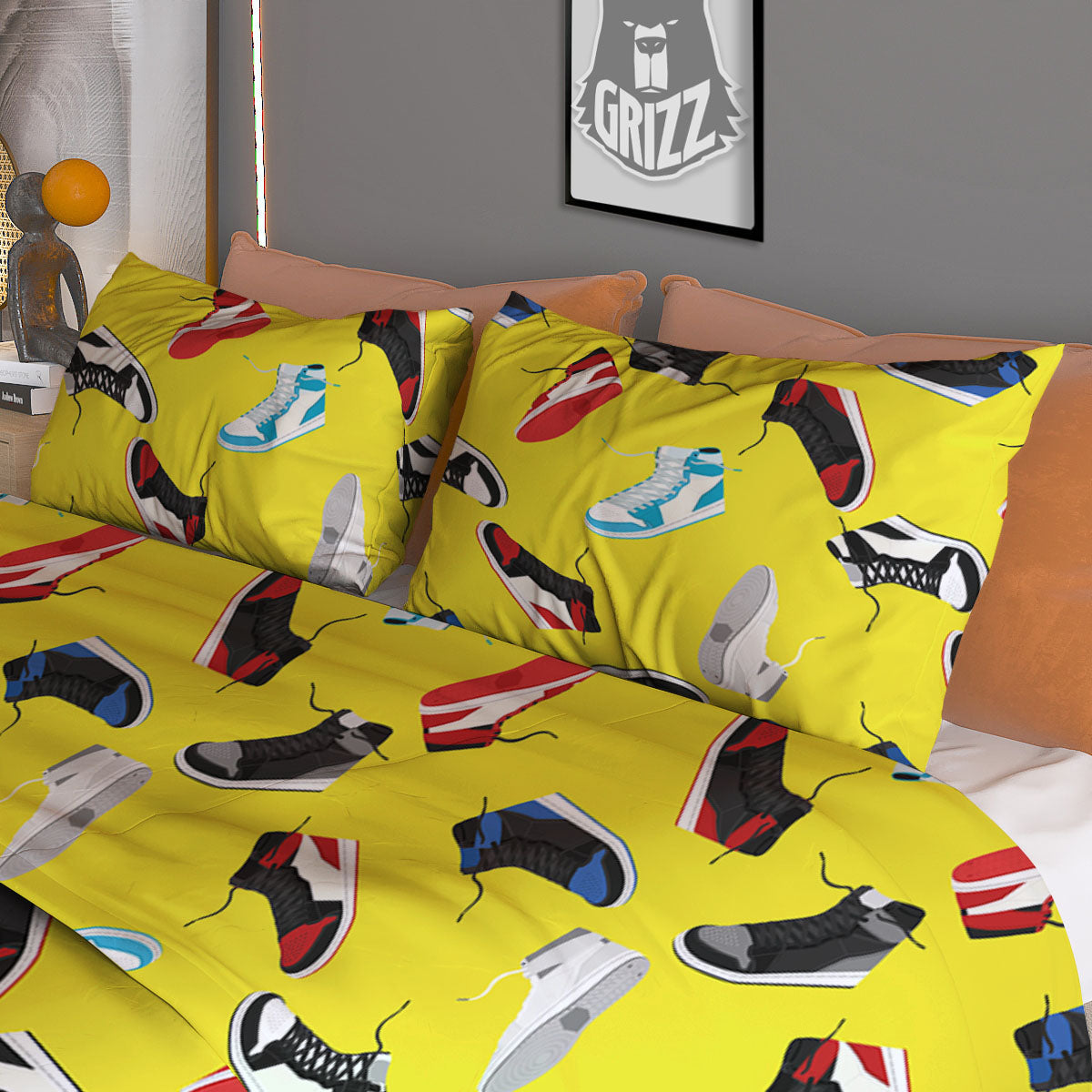 Emo Shoes Print Pattern Duvet Cover Bedding Set-grizzshop