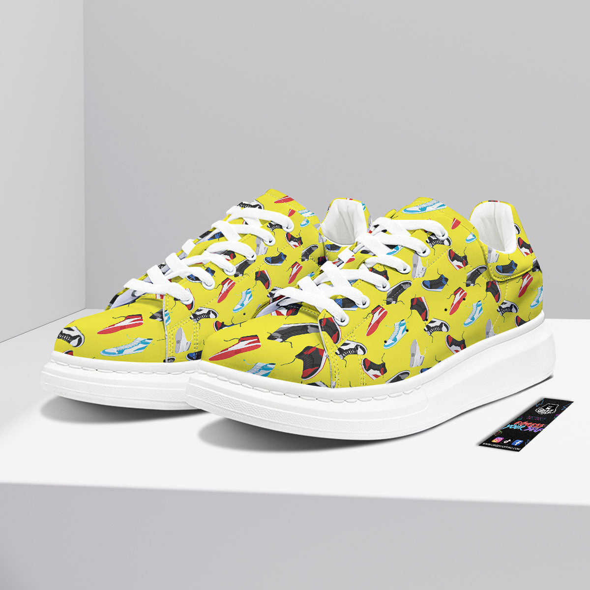 Emo Shoes Print Pattern Platform Shoes-grizzshop