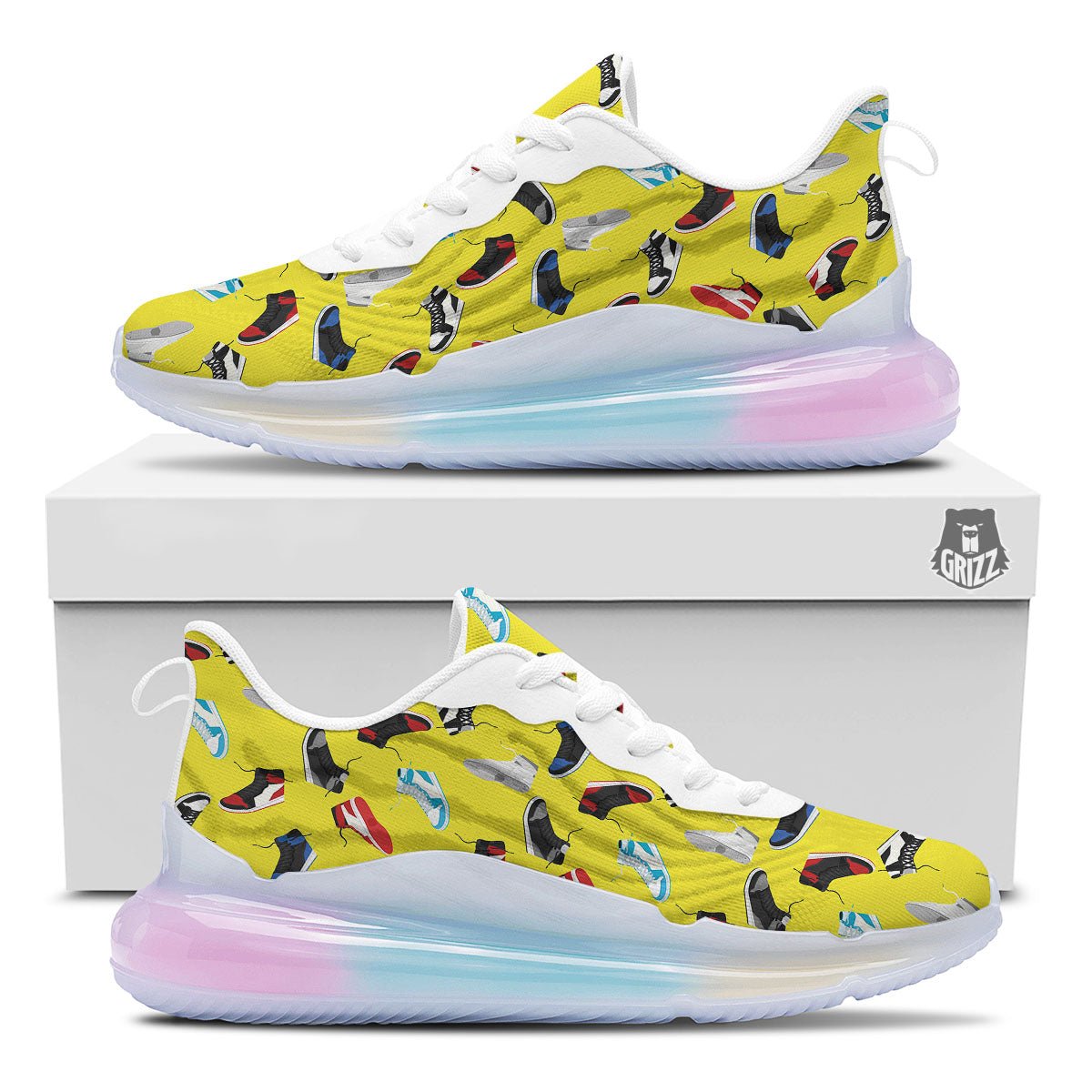 Emo Shoes Print Pattern Running Sneakers-grizzshop