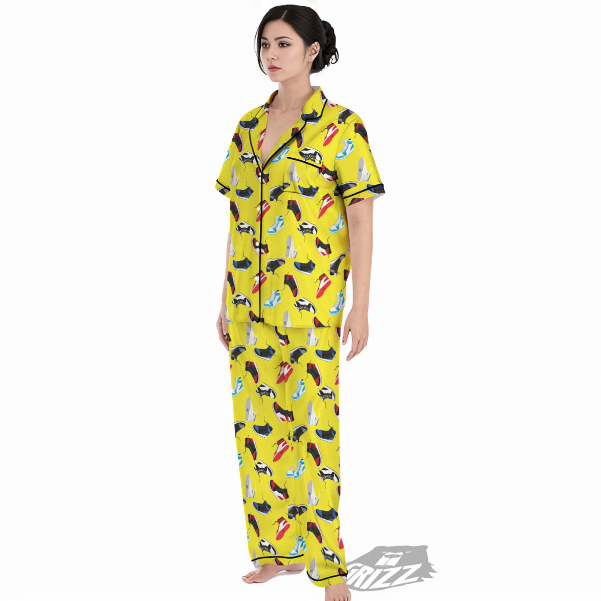 Emo Shoes Print Pattern Women's Pajamas Set-grizzshop