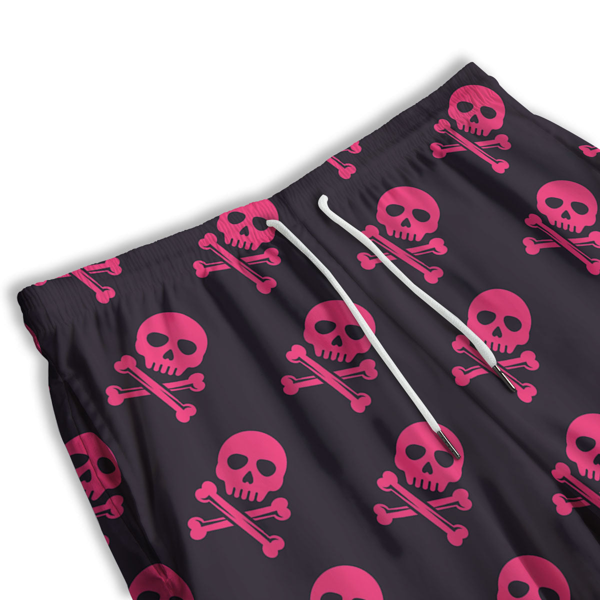 Emo Skull Pink Print Pattern Men's Athletic Shorts