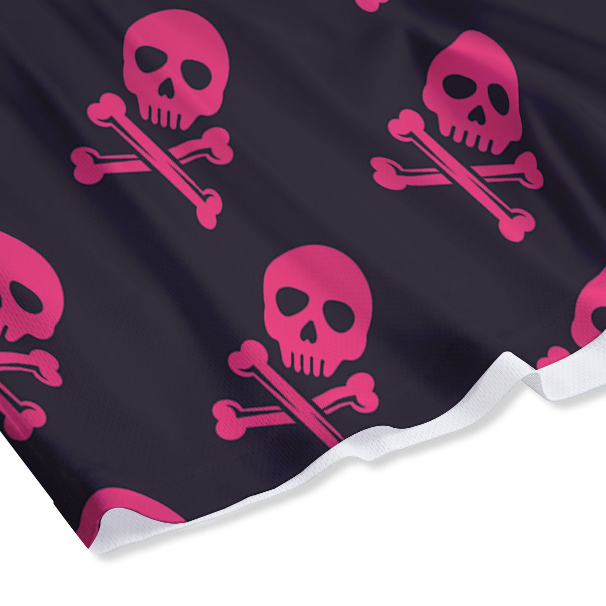Emo Skull Pink Print Pattern Mesh Shorts
