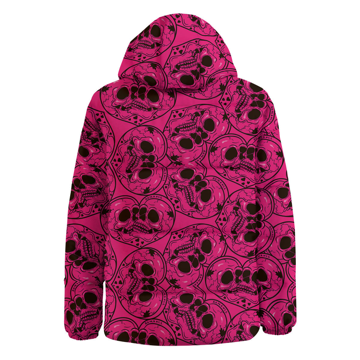 Emo Symbols Pink Print Pattern Down Jacket-grizzshop