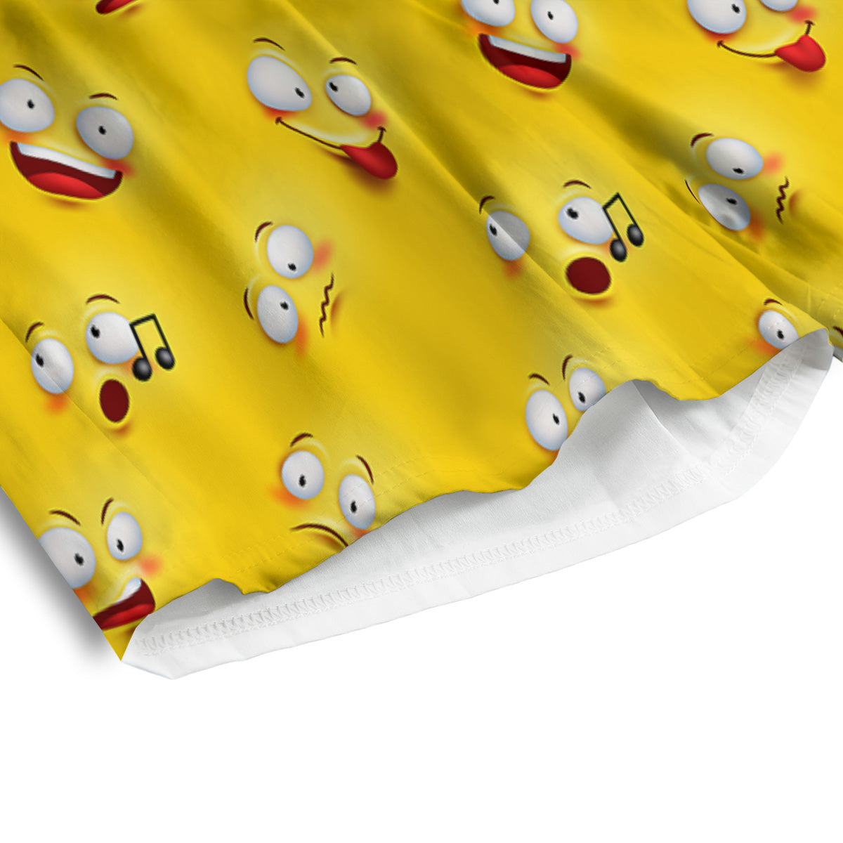 Emoji 3D Face Print Pattern Men's Athletic Shorts