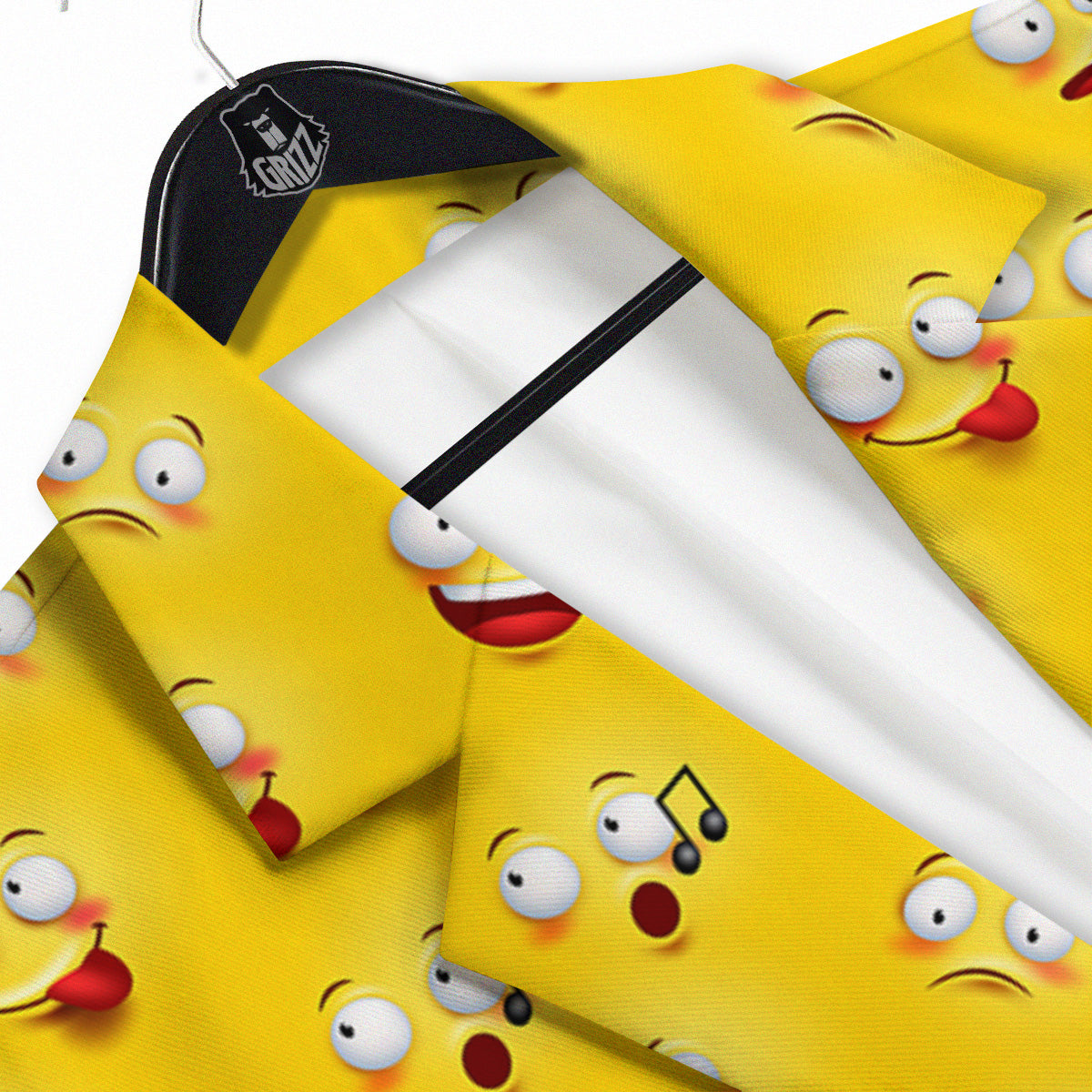 Emoji 3D Face Print Pattern Men's Sport Coat-grizzshop